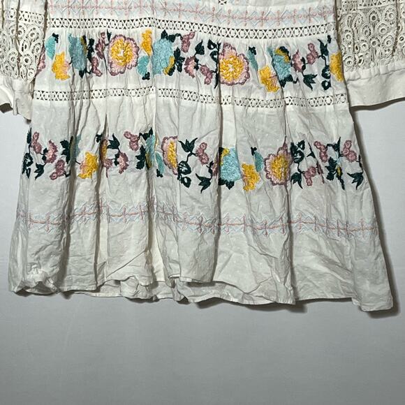 Tory Burch Rent the Runway White Embroidered Boho Dress Cotton Size XS $498 MSRP - Picture 6 of 14